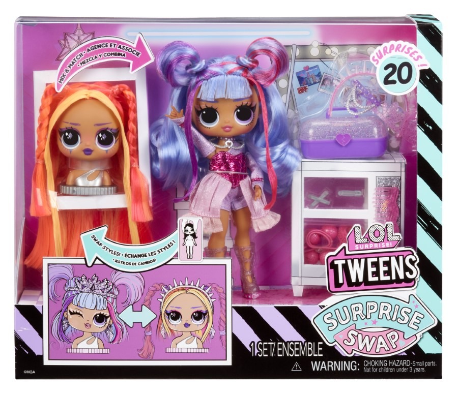 MGA Entertainment L.O.L. Surprise Tweens Surprise Swap Fashion Doll Buns-2-Braids Bailey lalka modowa