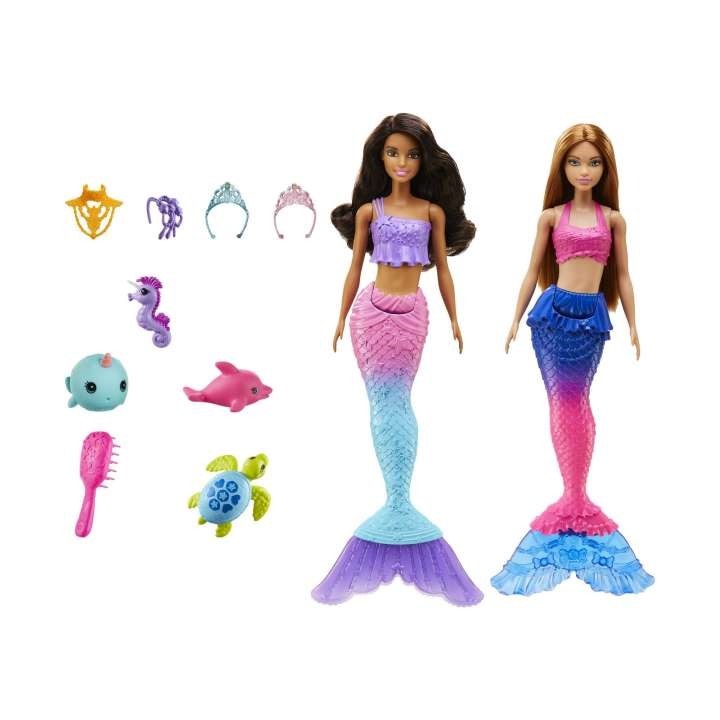 Barbie Dreamtopia 2 lalki syrenki i akcesoria zestaw do zabawy