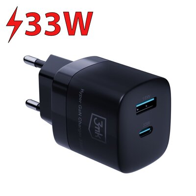 3mk Hyper GaN Charger 33W Czarny
