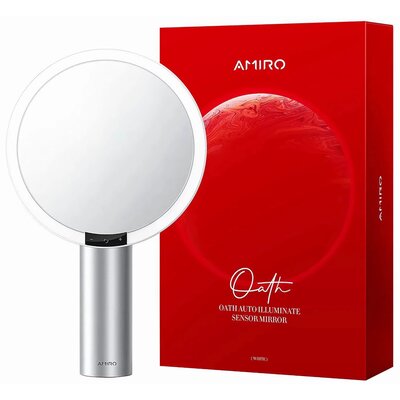 AMIRO Białe Lusterko kosmetyczne z podświetleniem LED AML009N