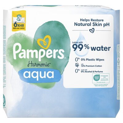 Chusteczki nawilżane PAMPERS Harmonie Aqua (288 szt.)