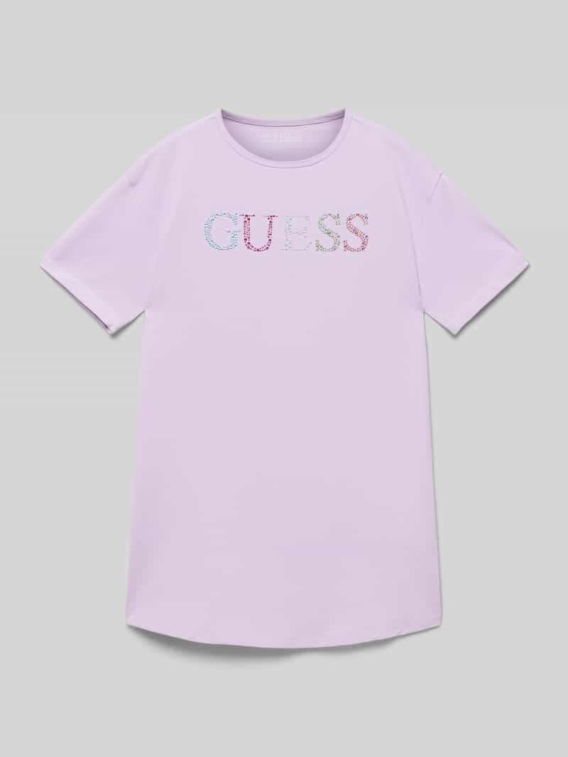 T-shirt z obszyciem z kamieni stras