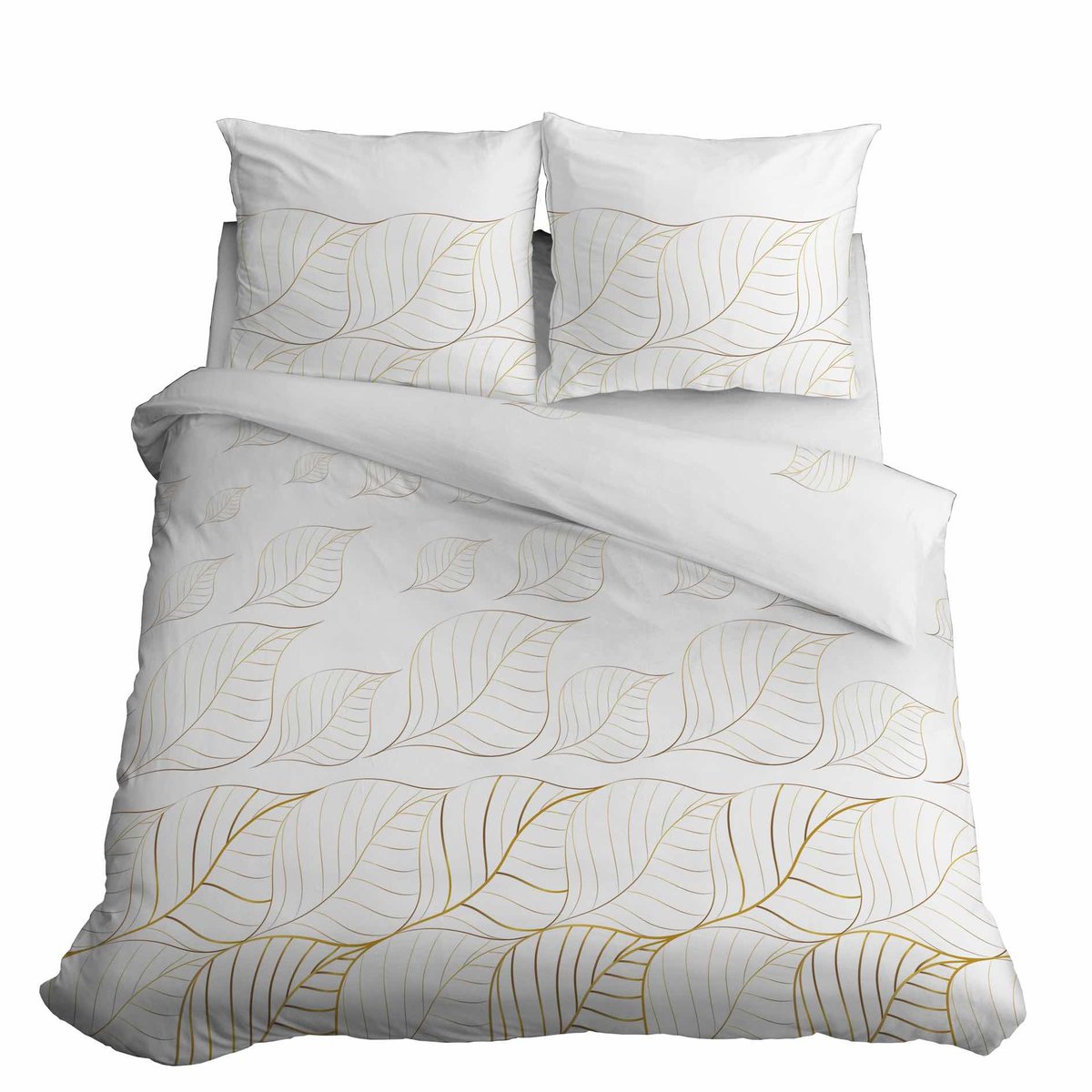 Pościel b bawełny satynowej, Home Satin, Detexpol Liście, 200x220 cm