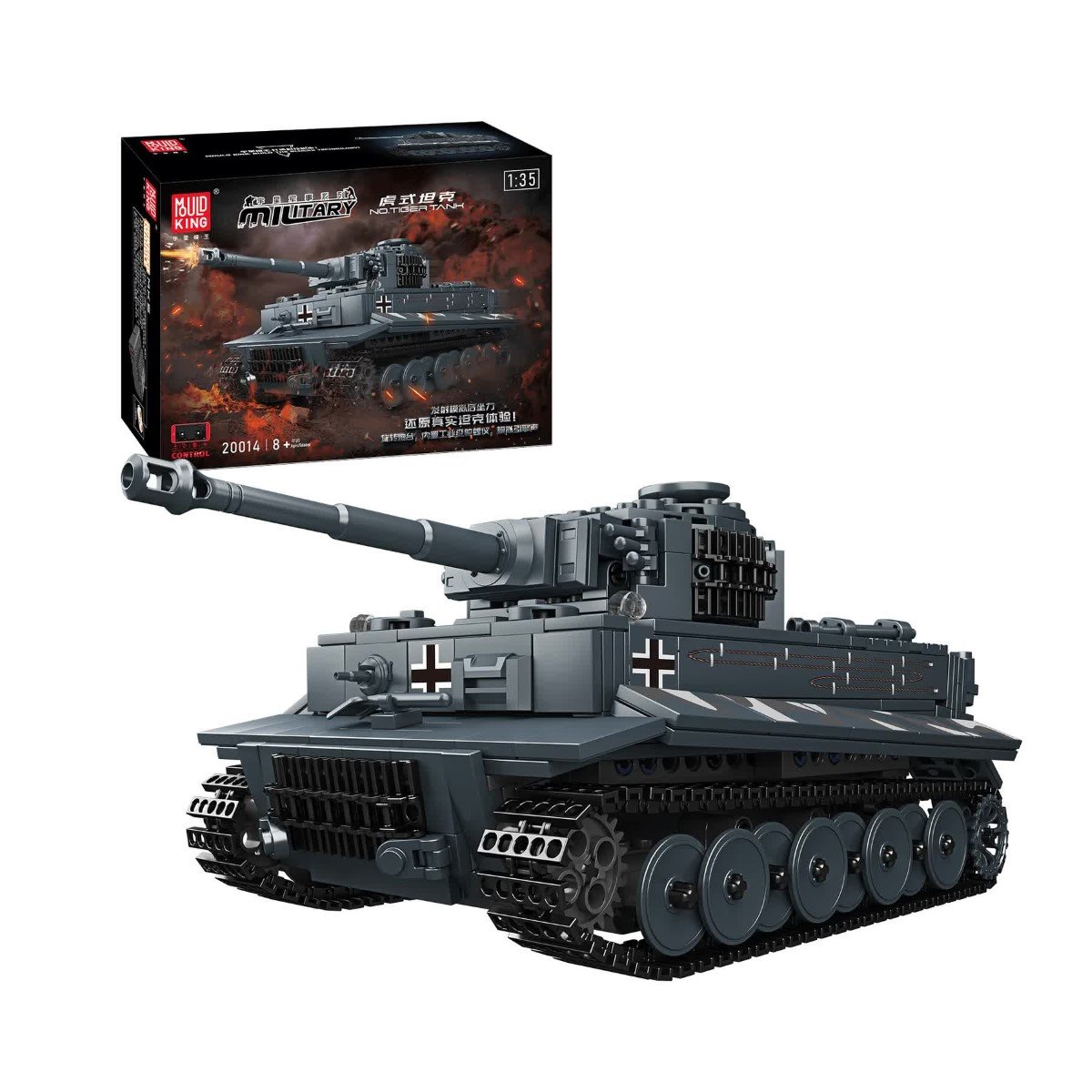 Czołg Tiger - Klocki MOULD KING 800el. TECHNIC