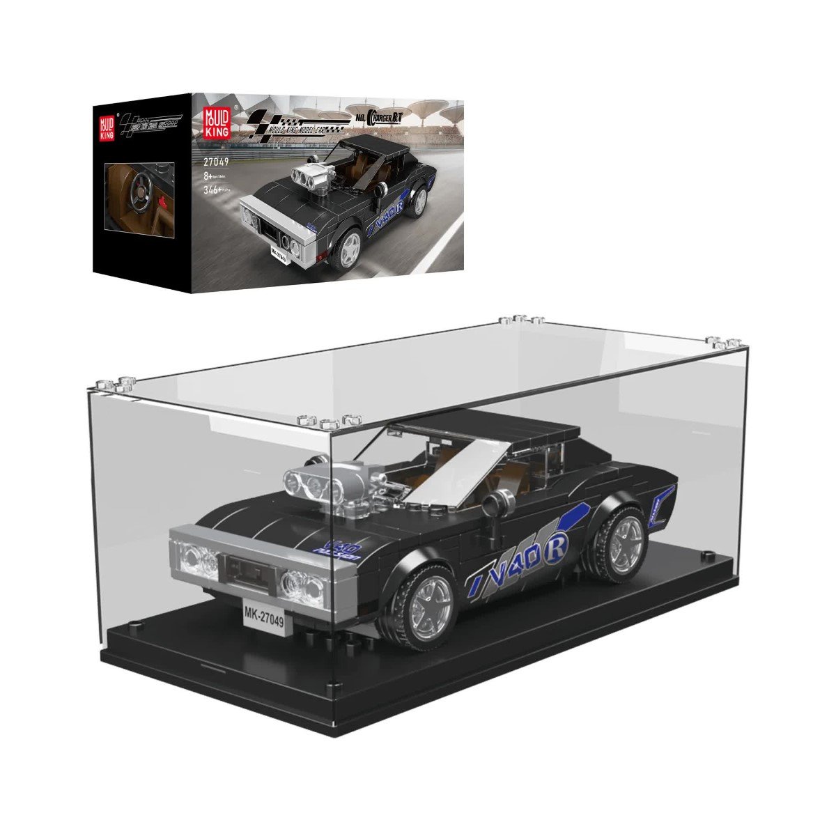 Auto Dodge Charger RT + box - Klocki MOULD KING 346el. TECHNIC