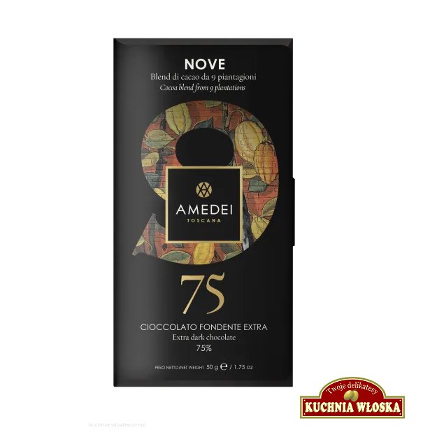 'Nove' - Czekolada ciemna extra 75% 50g / Amedei