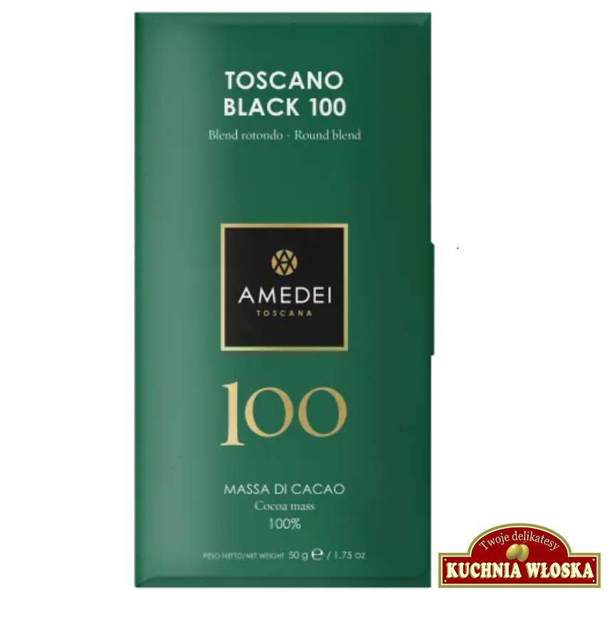 Toscano Black 100 - ciemna czekolada 100% kakao 50g / Amedei