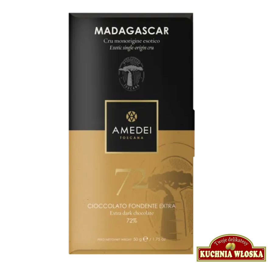 CRU Madagascar - czekolada ciemna 72% kakao 50g / Amedei