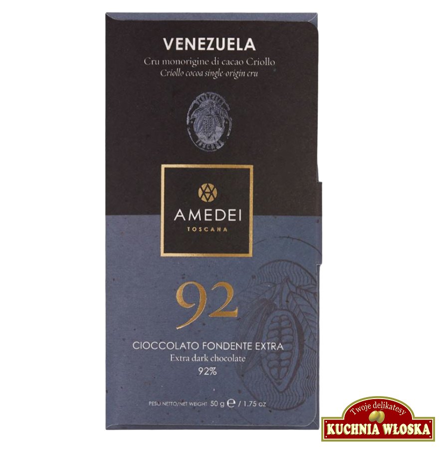 CRU Venezuela - czekolada ciemna 92% kakao 50g / Amedei