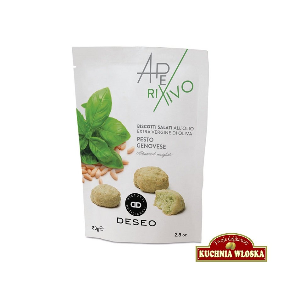 Aperitivo Wytrawne ciasteczka z Pesto Genovese 80g / DESEO