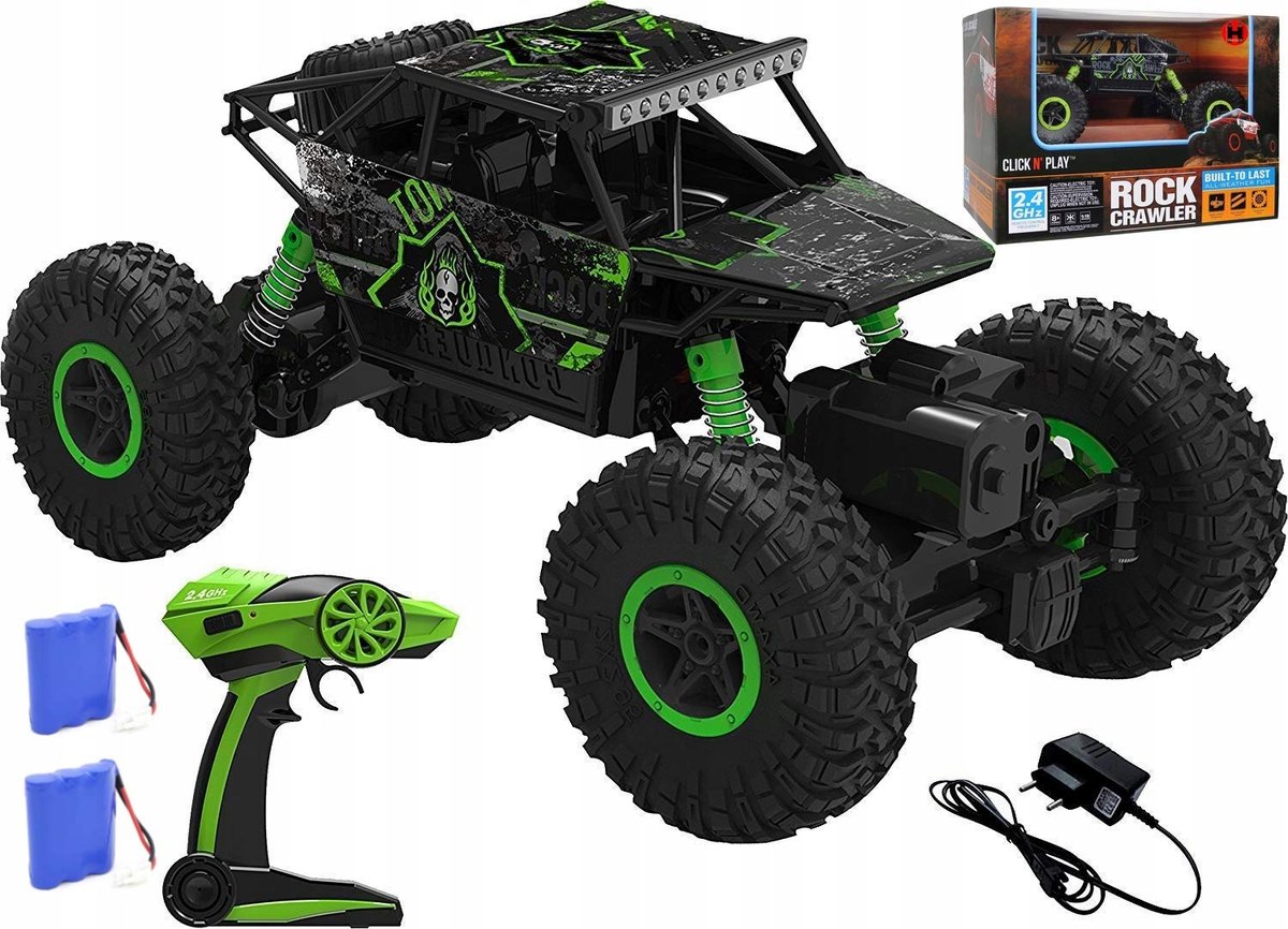 DUŻY SAMOCHÓD ZDALNIE STEROWANY TERENOWY AUTO RC DUŻE KOŁA 2 SILNIKI 4X4