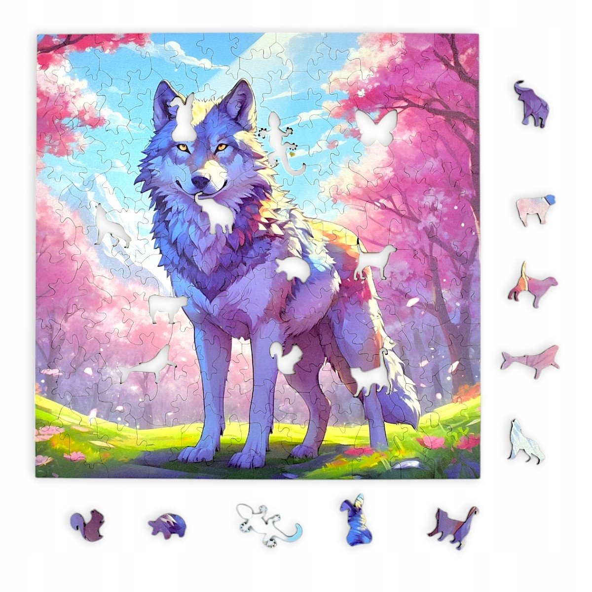 Puzzle Wilczek Mruu&Pruu 25 x 25 cm 150 elementów Układanka drewniana
