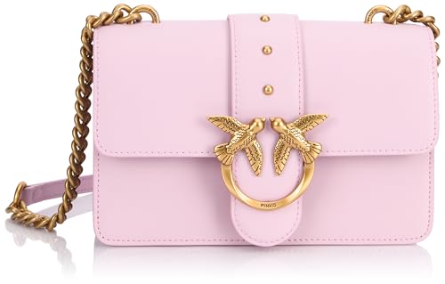 Pinko Love One Mini CL Cielęcina Jedwab, Torba Damska, WWGQ_Lilla-Antique Gold, Wwgq_lilla-antique Gold