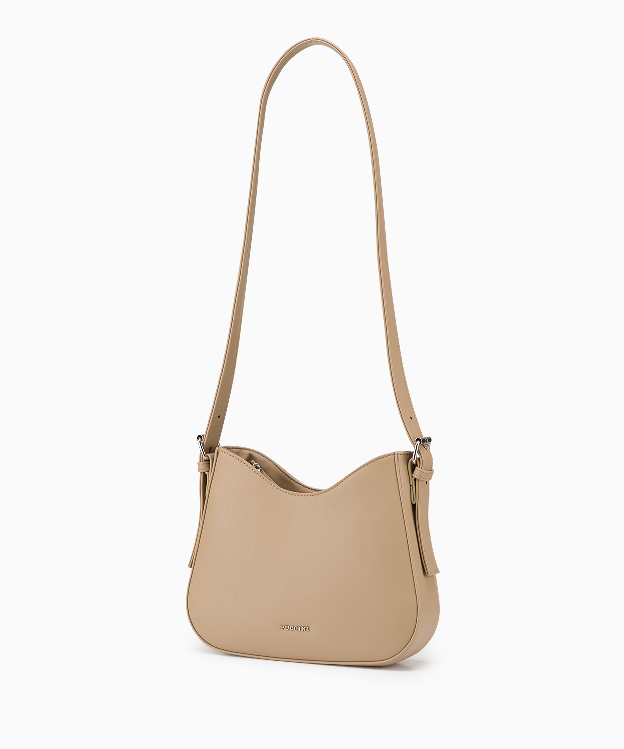 PUCCINI Torebka damska trapezowa beżowa