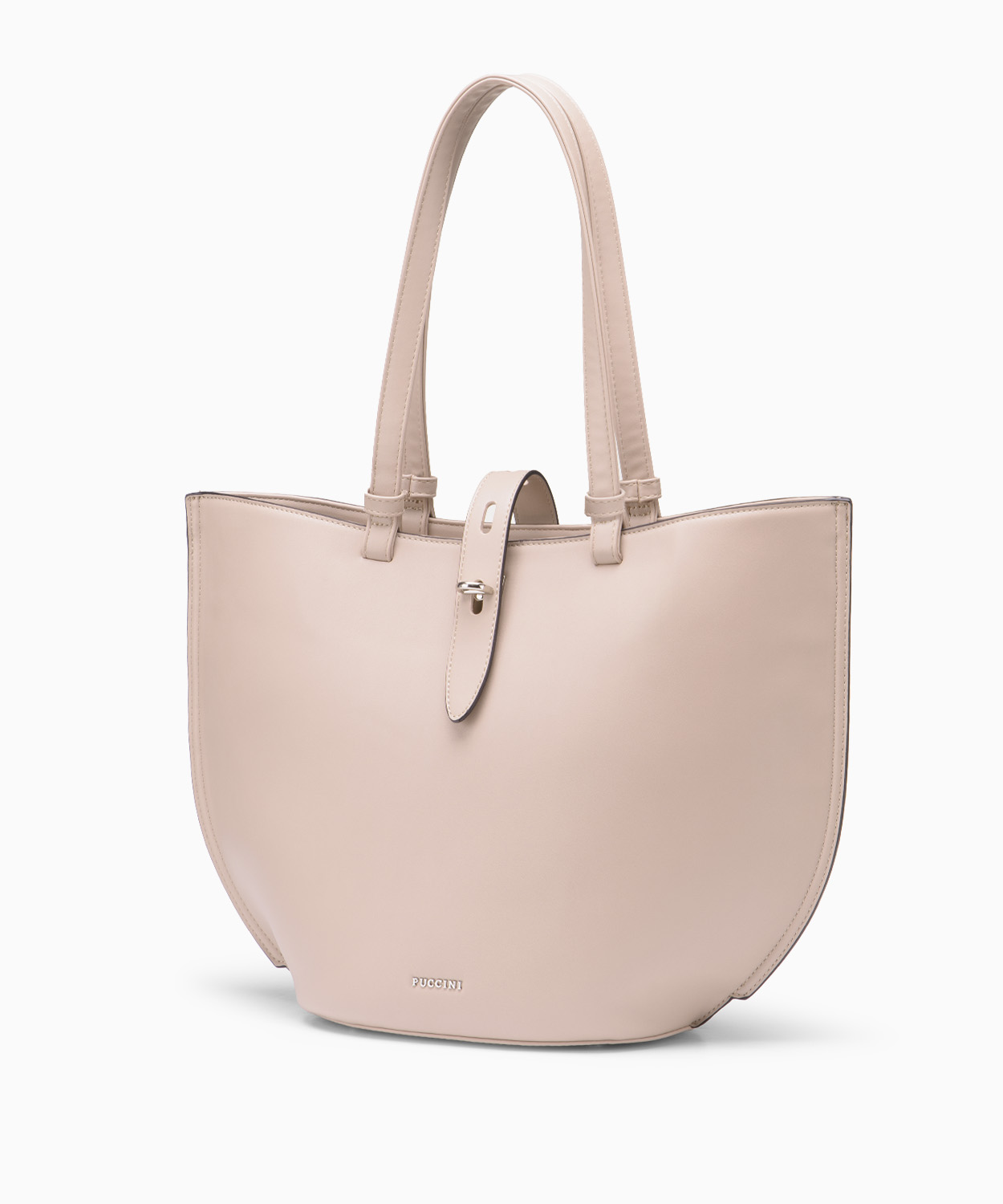 PUCCINI Torebka damska shopperka beżowa