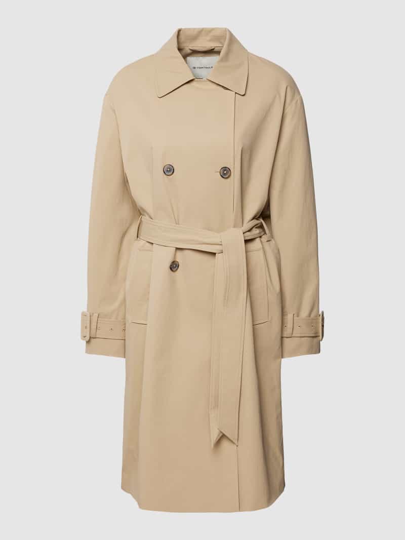 Trencz z wiązanym paskiem