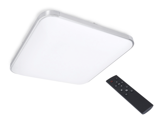 Plafon LED - Parys 64W - Srebrny - Multikolor (3000-6000K) + pilot IR