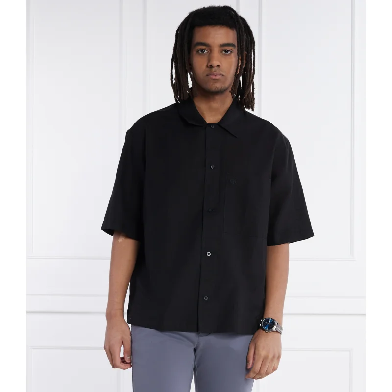 CALVIN KLEIN JEANS Lniana koszula | Relaxed fit