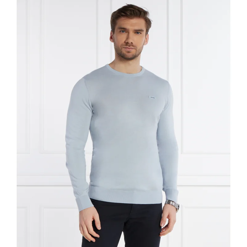 Calvin Klein Sweter | Regular Fit | z dodatkiem jedwabiu