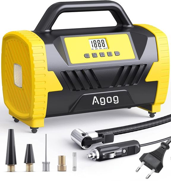 Kompresor Samochodowy Pompka 12v 230v Lcd Latarka Bezolejowa Sprężarka