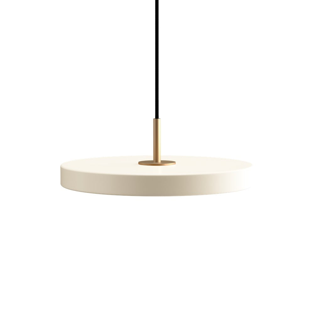 Kremowa lampa wisząca LED ze ściemniaczem i metalowym kloszem ø 31 cm Asteria Plus Mini – UMAGE