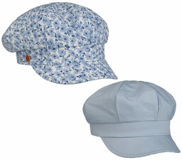 Czapka Dwustronna Camilla Flowers by Mayser, niebieski, One Size