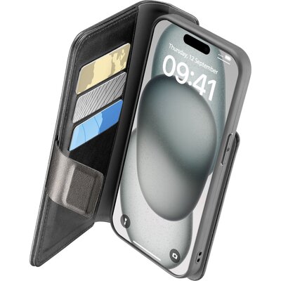 Etui CELLULARLINE Book Agenda do Apple iPhone 15+ Czarny