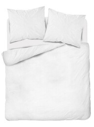 Detexpol Pościel adamaszkowa 220x200 biała jednobarwna paski 1 cm Pure