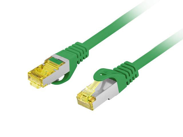 Patchcord lanberg s/ftp kat.6a 20m lszh cu fluke passed zielony