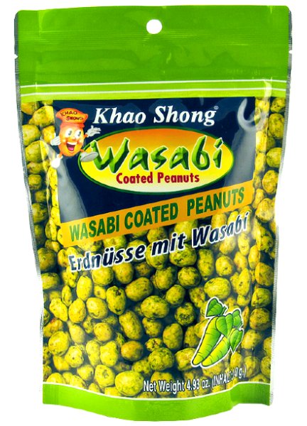 Orzeszki ziemne z wasabi, torebka 140g - Khao Shong