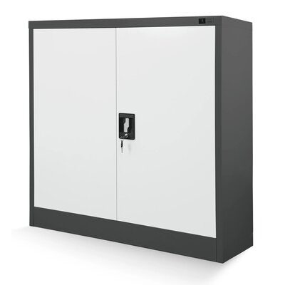 JAN NOWAK model BEATA 900x930x400 metalowa szafka z drzwiami: antracytowo-biała