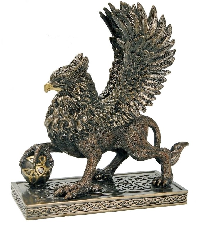 GRYF, LEW Z GŁOWĄ ORŁA, MITYCZNY STWÓR PIĘKNA FIGURKA VERONESE