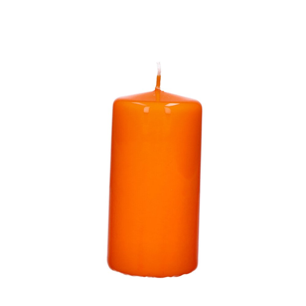 Świeca świeczka klubowa pomarańczowa lakierowana 12cm
