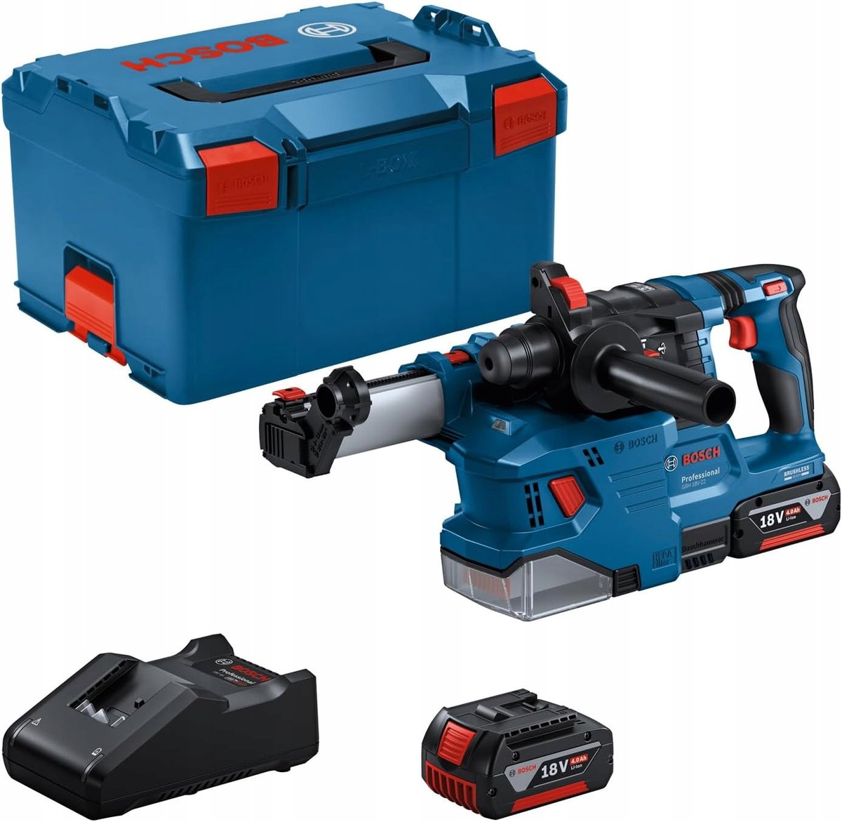 Bosch Professional GBH 18 V-22 młot udarowo-obrotowy w zestawie