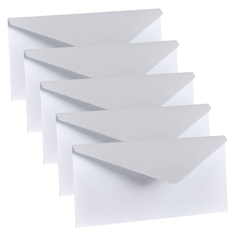 Koperta do kartki DL 11x22 biała - Rzeczy z papieru - 5szt