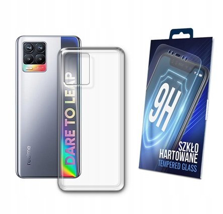 Etui silikonowe do REALME 8 8 PRO pokrowiec case + szybka ochronna na ekran