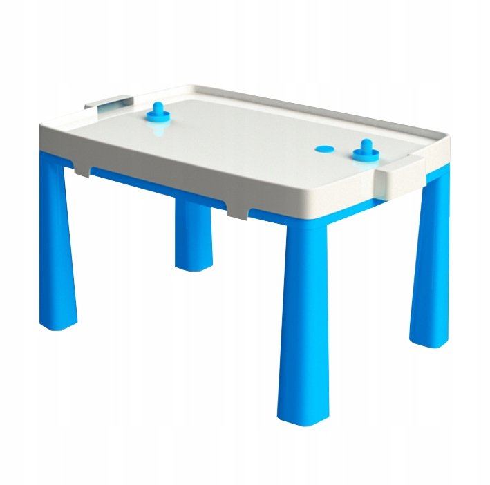 NIEBIESKI STOLIK DLA DZIECKA DOMOWY OGRODOWY ZESTAW 2W1 GRA CYMBERGAJ