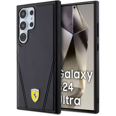 Ferrari FEHMS24LP3BAK S24 Ultra S928 czarny/black hardcase Hot Stamp V Lines MagSafe