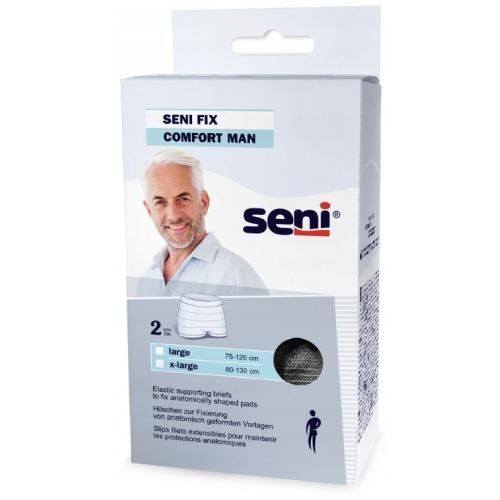 SENI Fix Comfort Man Elastyczne majtki mocujące dla mężczyzn L czarne, 2szt.