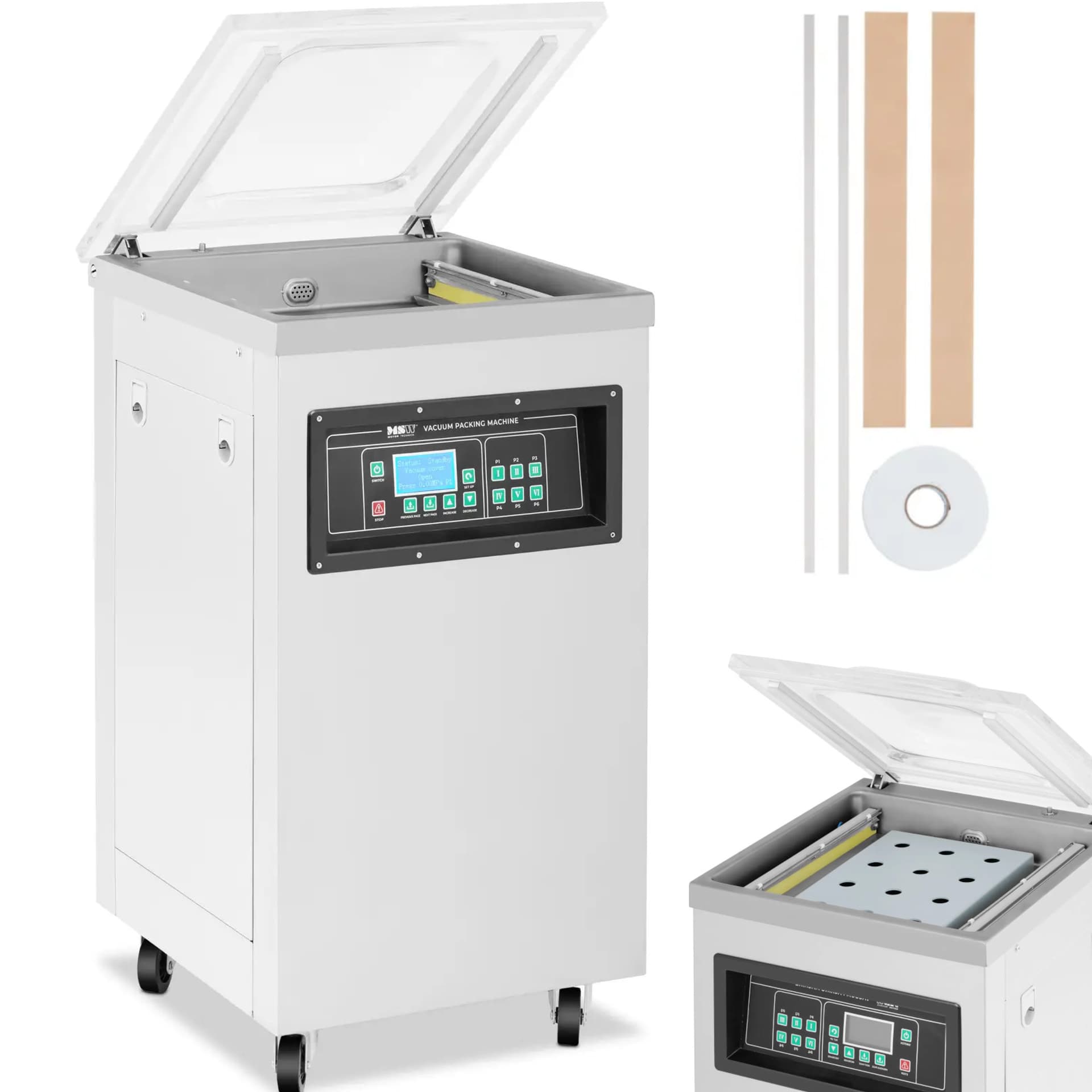 MSW Pakowarka próżniowa - 900 W - 40 cm - stal nierdzewna MSW-IVPM-9850
