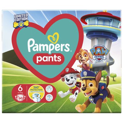 Pampers Pants Limited Edition Paw Patrol Pieluchomajtki rozmiar 6, 14-19 kg 60 szt.