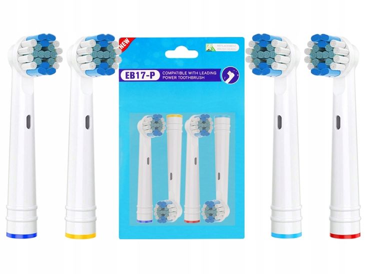 4 szt. Końcówki do szczoteczek Oral-B Braun szczoteczka EB17-P
