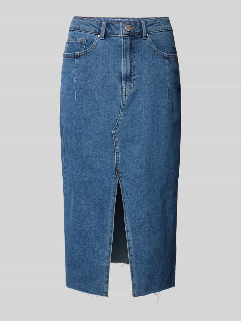 Spódnica jeansowa z brzegiem bez wykończenia model ‘SOL’