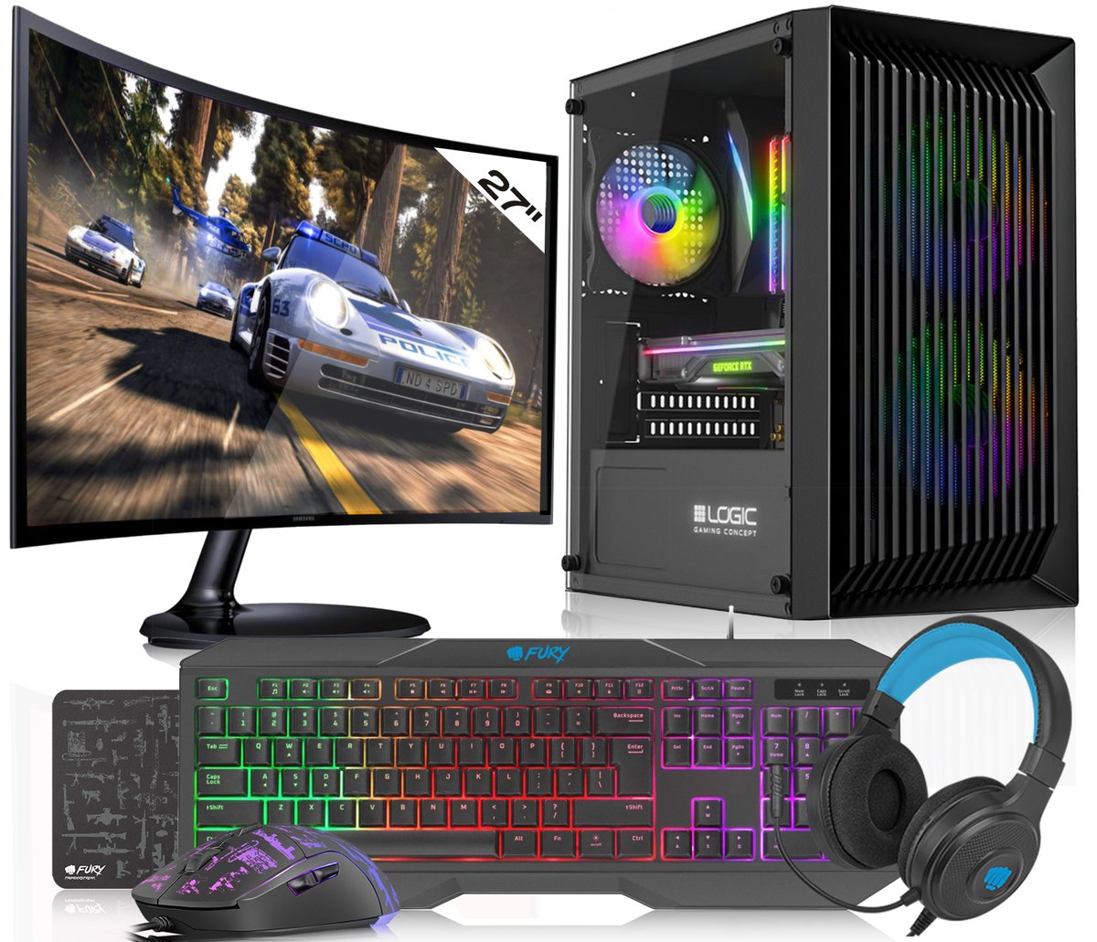 Komputer ZESTAW R5 5600G 16GB RX VEGA SSD 1TB Win 11 LCD 27