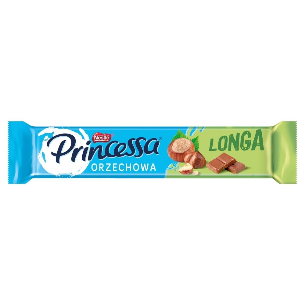 Princessa Longa Wafel przekładany kremem orzechowym oblany mleczną czekoladą 45 g