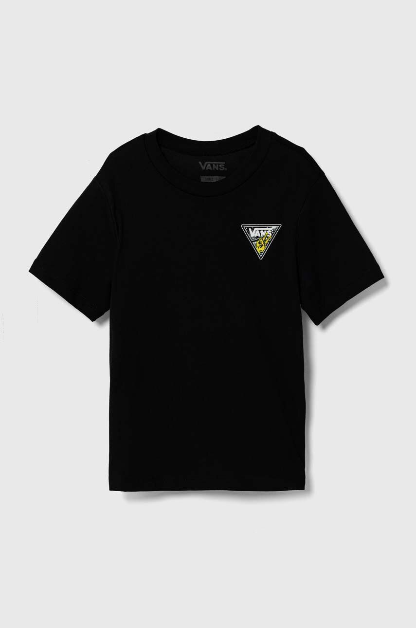 Vans t-shirt bawełniany dziecięcy ALIEN PEACE BFF kolor czarny z nadrukiem