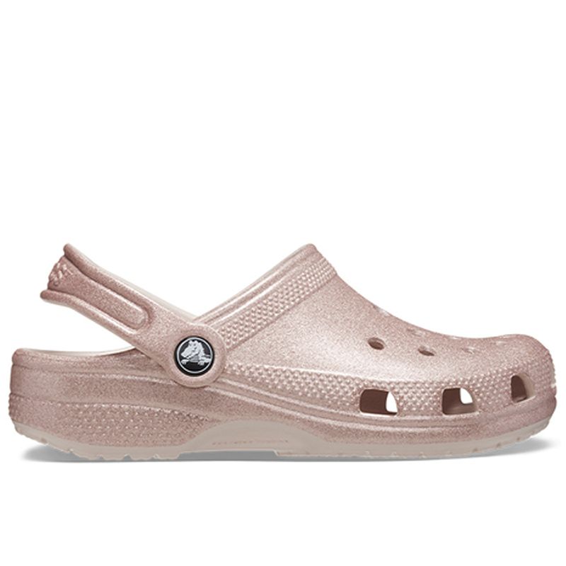 Klapki Crocs Classic Glitter Clog K 206993-6WV - różowe