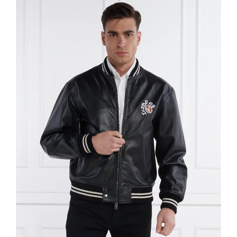 Iceberg Skórzana kurtka bomber Leather-Jacket | Regular Fit