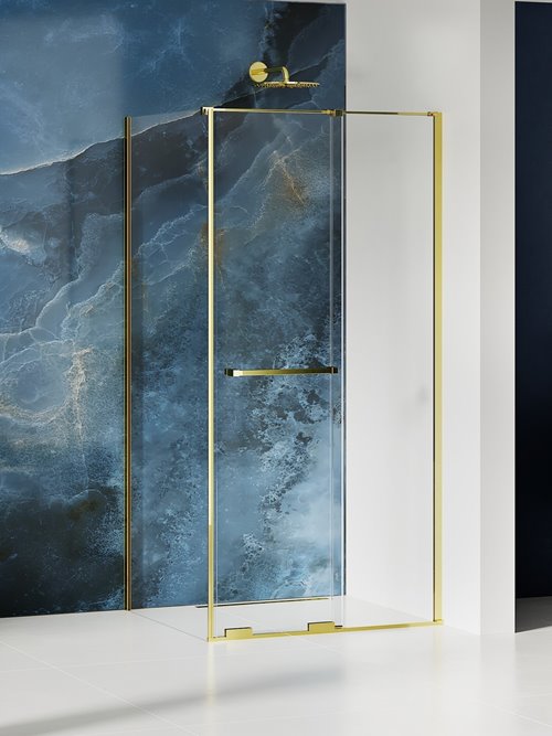 New Trendy Smart Light Gold New Trendy złota kabina prysznicowa prostokątna 100x80 cm EXK-6692