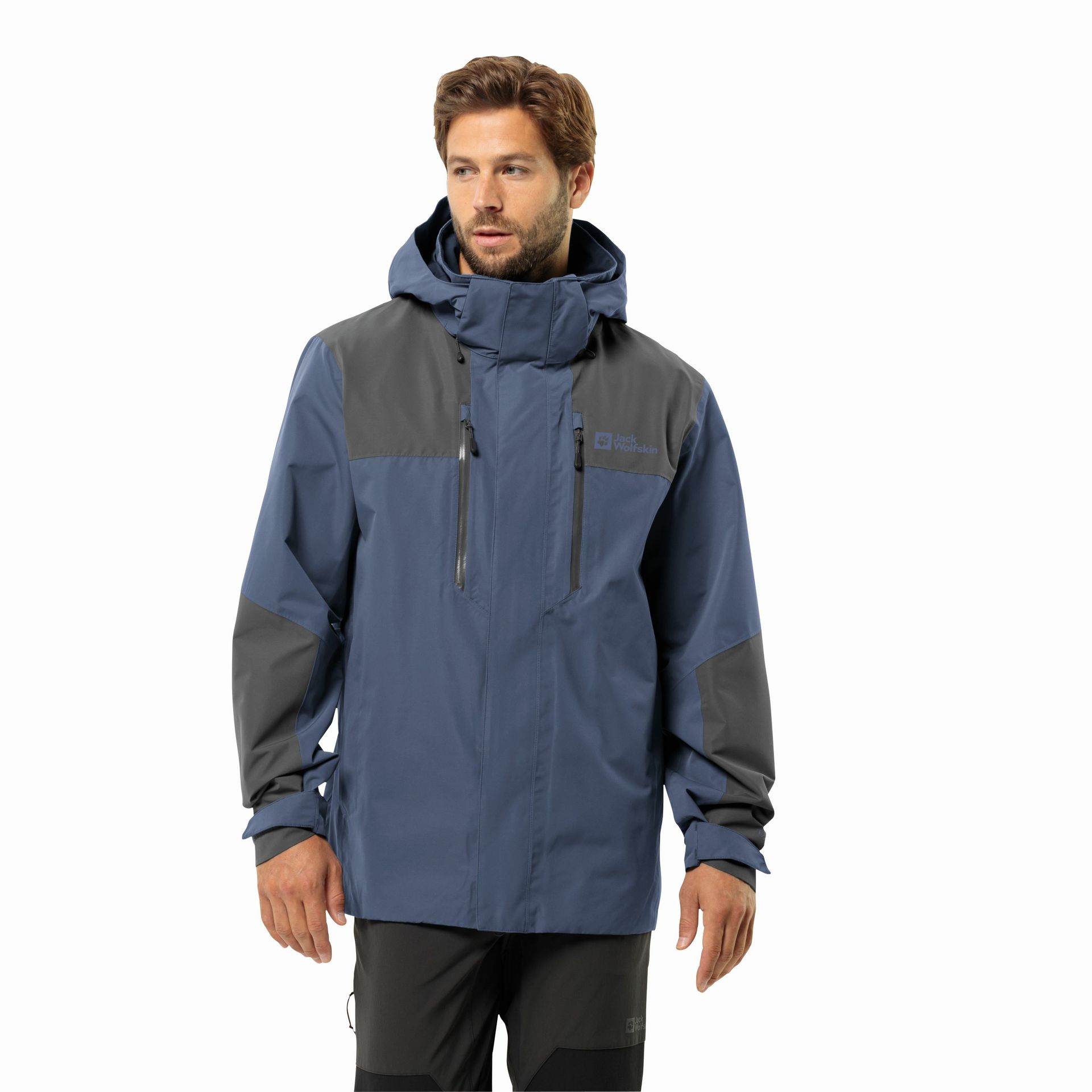 Męska kurtka przeciwdeszczowa Jack Wolfskin JASPER 2L JKT M evening sky - S